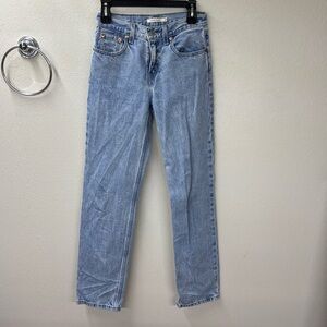 Levi’s straight leg low rise pro light washed blue jeans